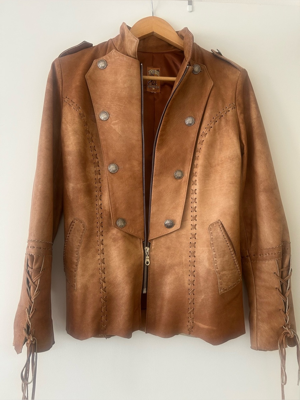 Tan-Brown Leather Jacket